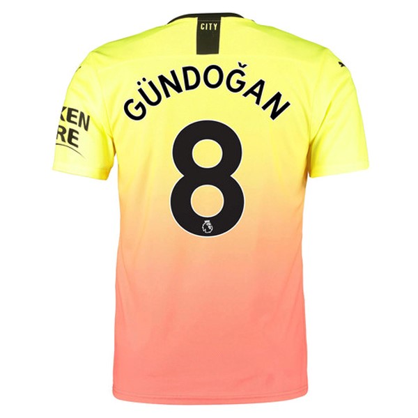Camiseta Manchester City NO.8 Gundogan 3ª 2019-2020 Naranja